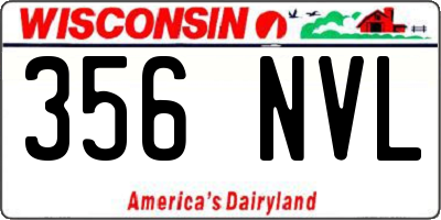 WI license plate 356NVL