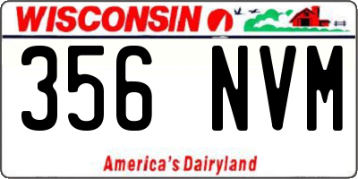 WI license plate 356NVM