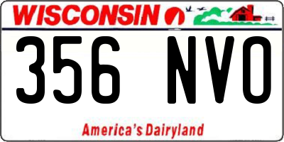 WI license plate 356NVO