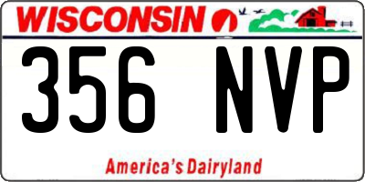 WI license plate 356NVP
