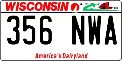 WI license plate 356NWA