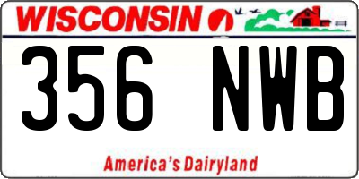 WI license plate 356NWB