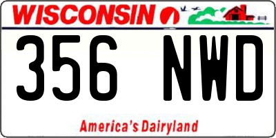 WI license plate 356NWD