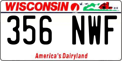 WI license plate 356NWF