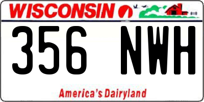 WI license plate 356NWH
