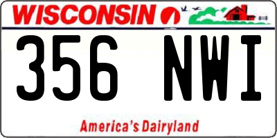 WI license plate 356NWI