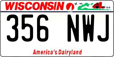 WI license plate 356NWJ