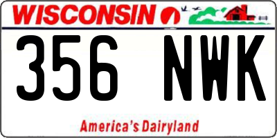 WI license plate 356NWK