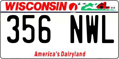 WI license plate 356NWL