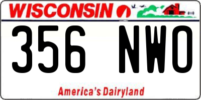 WI license plate 356NWO
