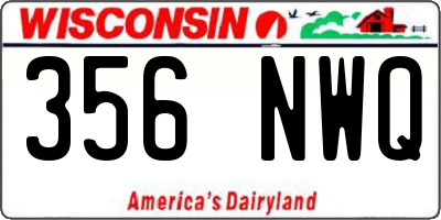 WI license plate 356NWQ
