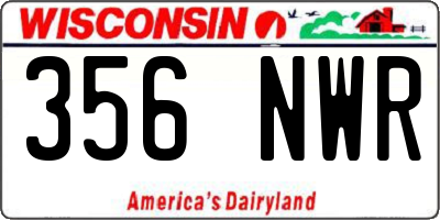 WI license plate 356NWR
