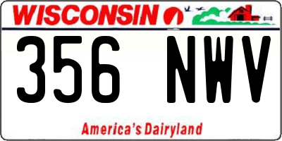 WI license plate 356NWV