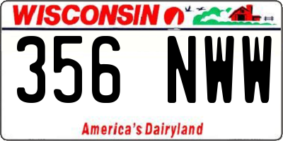 WI license plate 356NWW
