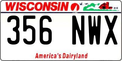 WI license plate 356NWX