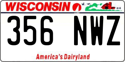 WI license plate 356NWZ