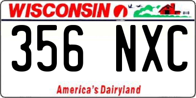 WI license plate 356NXC