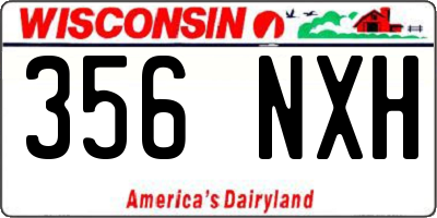 WI license plate 356NXH
