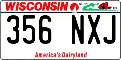 WI license plate 356NXJ