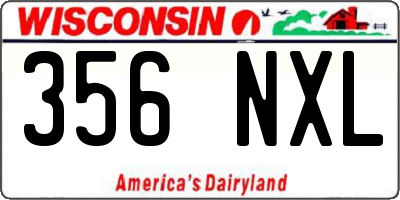 WI license plate 356NXL