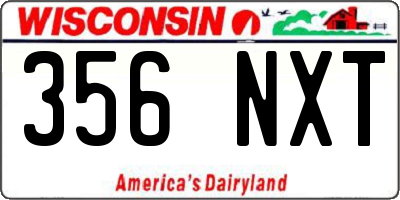 WI license plate 356NXT