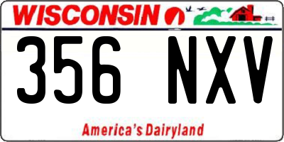 WI license plate 356NXV