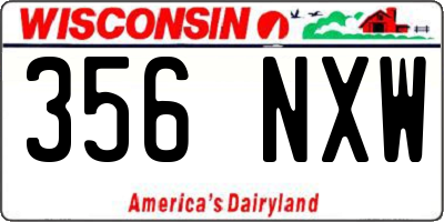 WI license plate 356NXW
