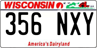 WI license plate 356NXY