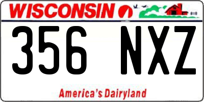 WI license plate 356NXZ