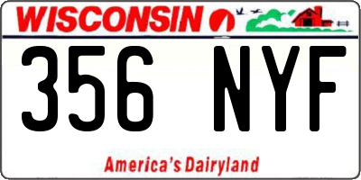 WI license plate 356NYF