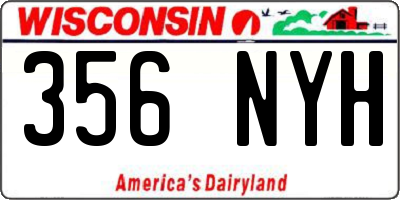 WI license plate 356NYH