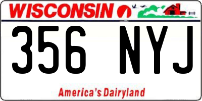 WI license plate 356NYJ