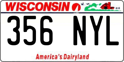 WI license plate 356NYL