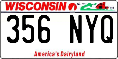 WI license plate 356NYQ