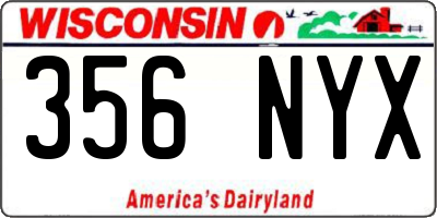 WI license plate 356NYX