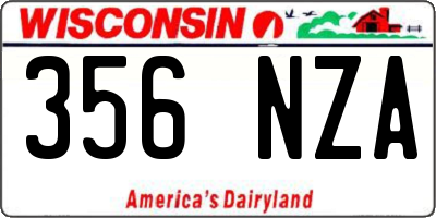 WI license plate 356NZA
