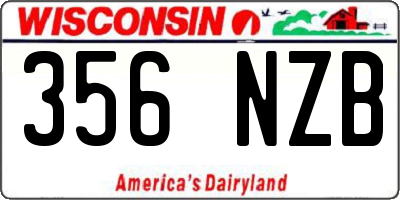 WI license plate 356NZB