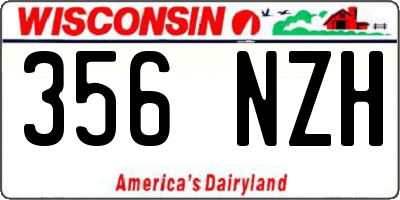 WI license plate 356NZH