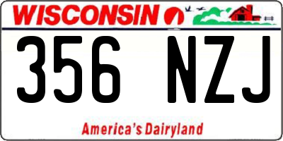 WI license plate 356NZJ