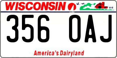 WI license plate 356OAJ