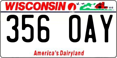 WI license plate 356OAY