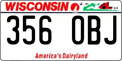 WI license plate 356OBJ