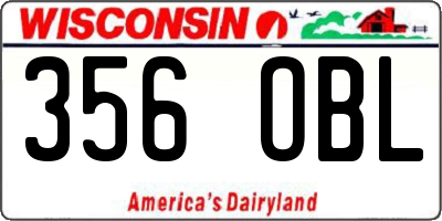 WI license plate 356OBL