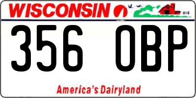 WI license plate 356OBP