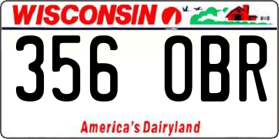 WI license plate 356OBR