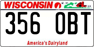 WI license plate 356OBT