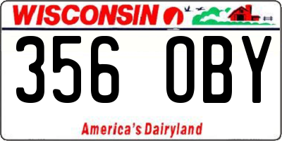 WI license plate 356OBY