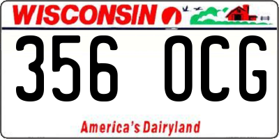 WI license plate 356OCG