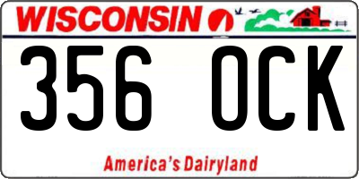 WI license plate 356OCK