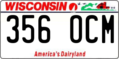 WI license plate 356OCM